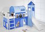 Halfhoogslaper IDA Star Wars Blauw met tent, toren en glijbaan_