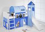 Halfhoogslaper IDA Star Wars Blauw met tent, toren en glijbaan_